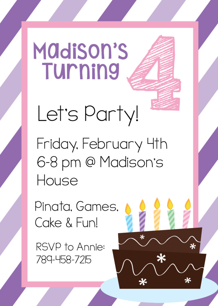 Free Printable Birthday Invitation Templates