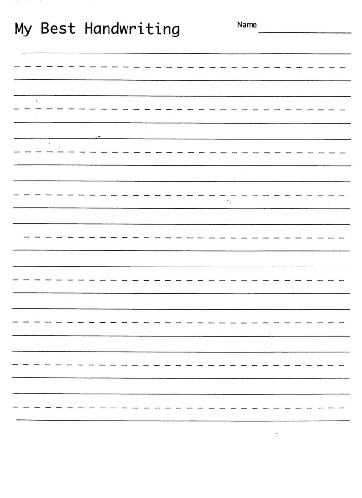 Free Printable Blank Handwriting Worksheets Free Printable