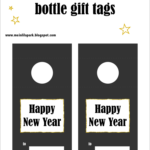 Free Printable Bottle Gift Tag Happy New Year Ausdruckbare Etikette