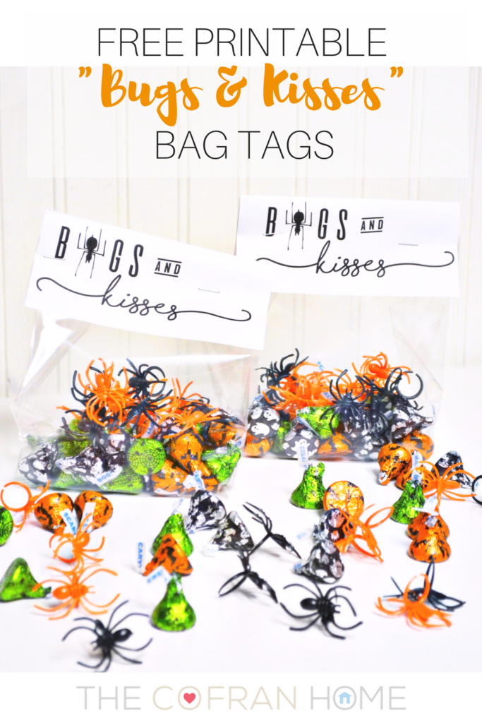Free Printable Bugs Kisses Bag Tags The Cofran Home Halloween 