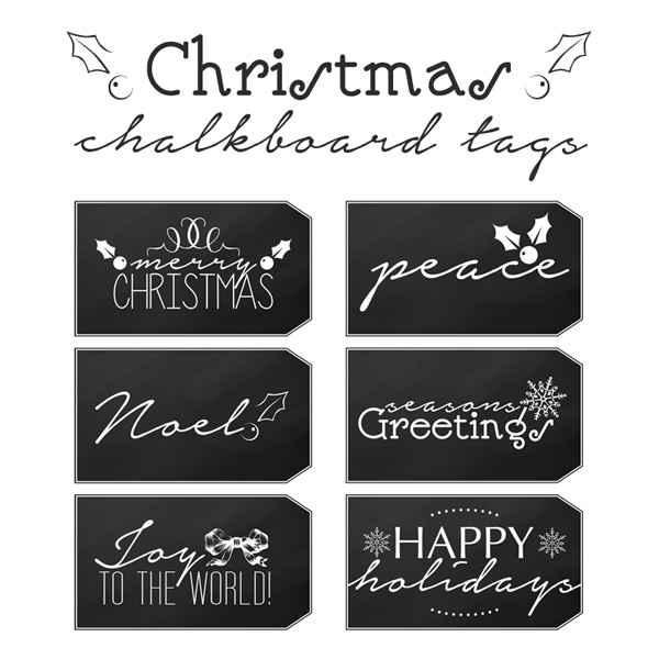 Free Printable Christmas Gift Tags Chalkboard