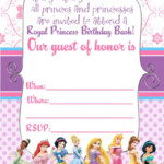 FREE Printable Disney Princess Ticket Invitation Template Drevio