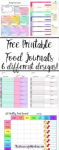 Free Printable Food Journals 6 Different Designs Food Journal