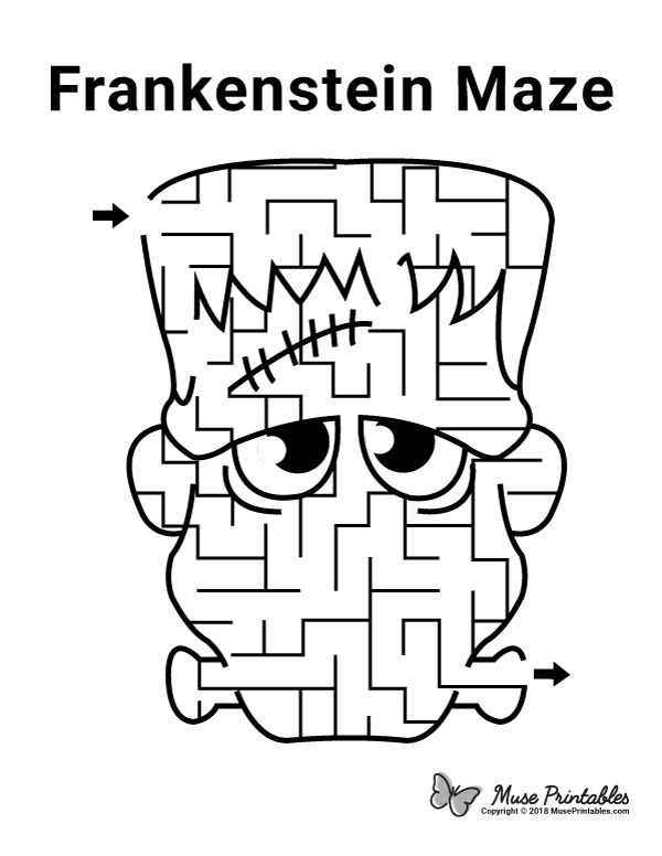 Free Printable Frankenstein Maze Download It At Https museprintables 
