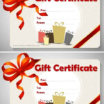 Free Printable Gift Certificates Gift Certificate Template Gift Card