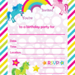 FREE Printable Golden Unicorn Birthday Invitation Template Download