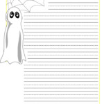 Free Printable Halloween Stationery Halloween Ghost Under Spider Web