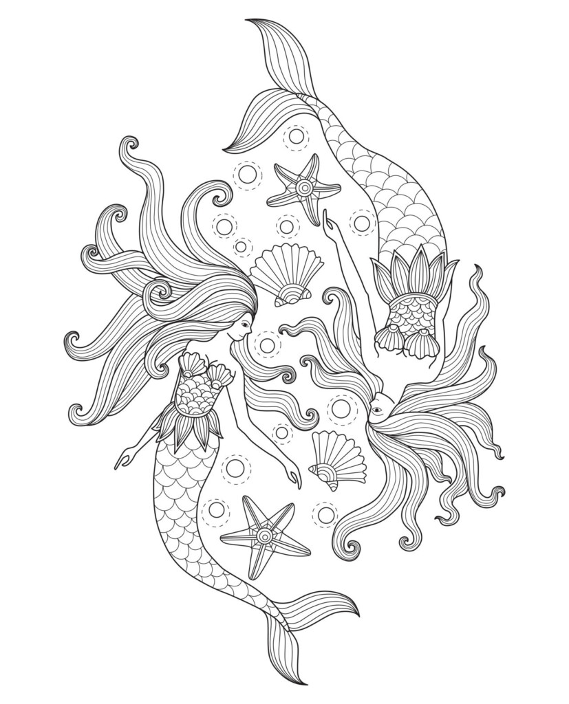 Free Printable Mermaid Coloring Pages For Kids