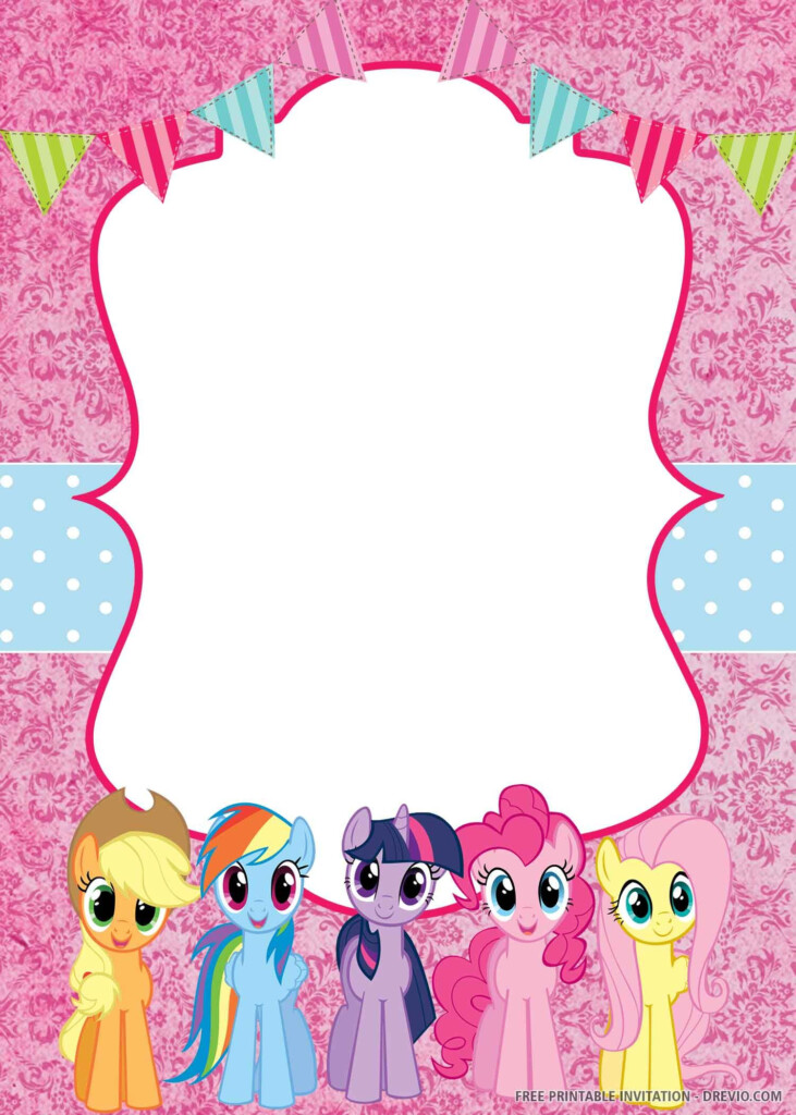  FREE PRINTABLE My Little Pony Invitation Templates My Little Pony 