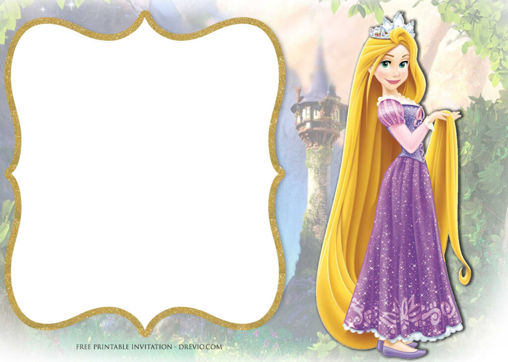 FREE Printable Princess Rapunzel Invitation Templates Rapunzel 