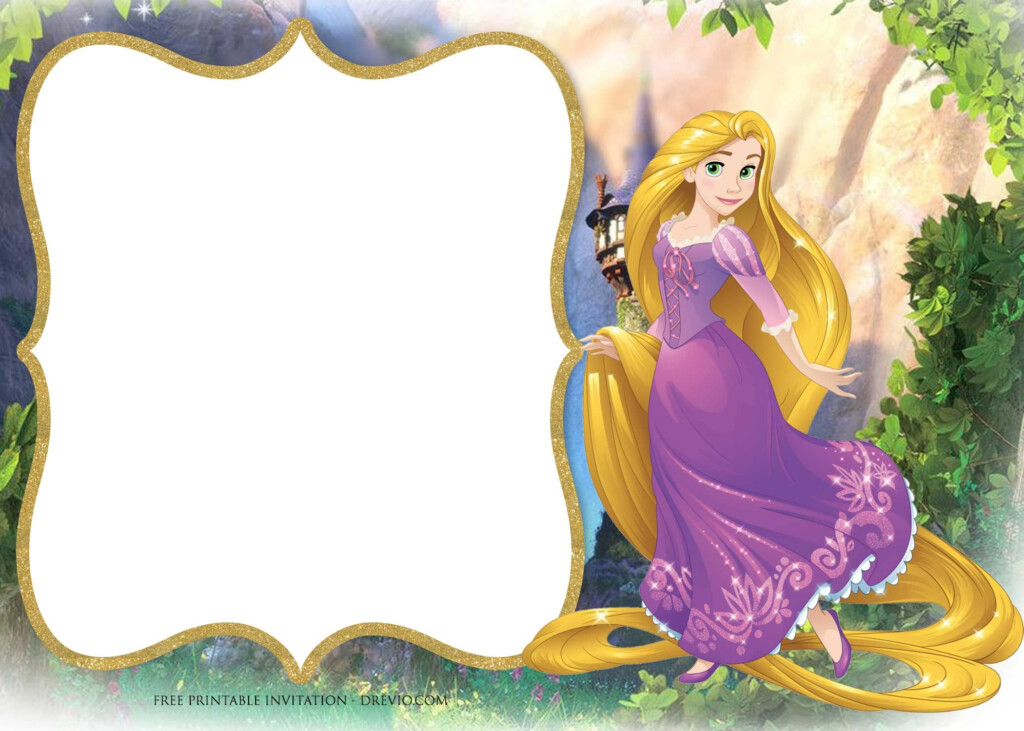 FREE Printable Princess Rapunzel Invitation Templates Rapunzel 