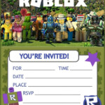 Free Printable Roblox Birthday Invitation Template In Birthday
