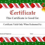 Free Printable Templates Christmas Certificate Christmas Gift