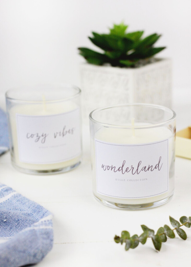 Free Printable Winter Candle Labels Holiday Gift Idea Hostess Gift 