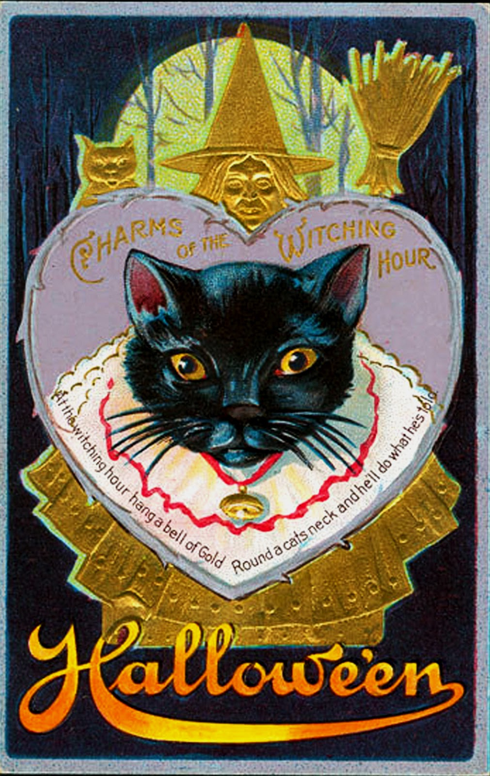FREE ViNTaGE DiGiTaL STaMPS Free Vintage Printable Halloween Cat