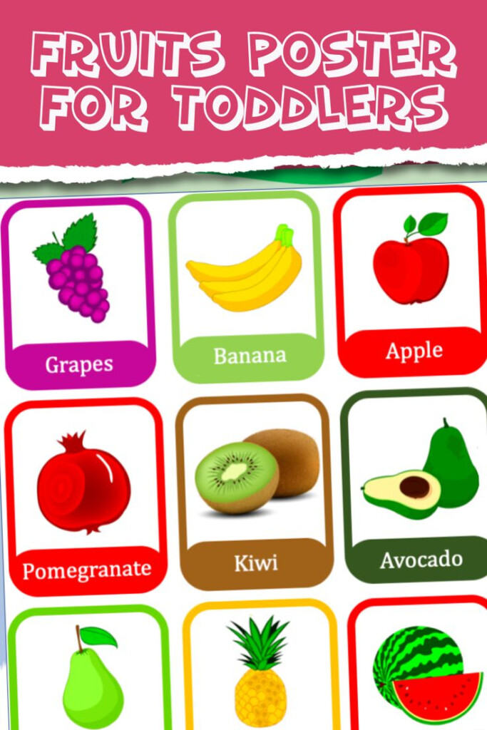 Fruits Poster For Toddlers fruits poster toddlers Kids Learning 