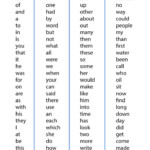 Fry Word List First Grade Free Printables Worksheet Sight Word