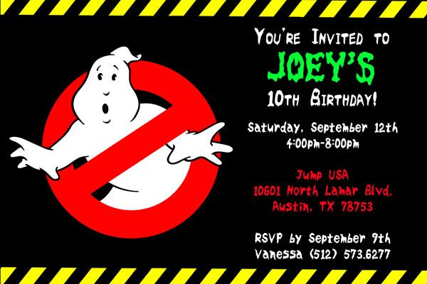 Ghostbusters Invitations Ghostbusters Birthday Party Ghostbusters 