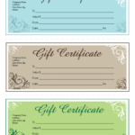 Gift Certificate Template Free Editable Templates At