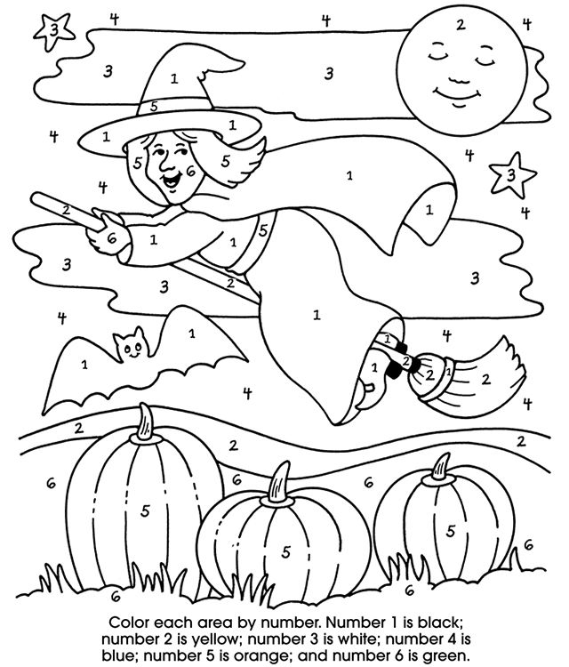 Halloween Color By Number Best Coloring Pages For Kids
