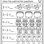 Halloween Subtraction Worksheet For Kindergarten Subtraction To 5