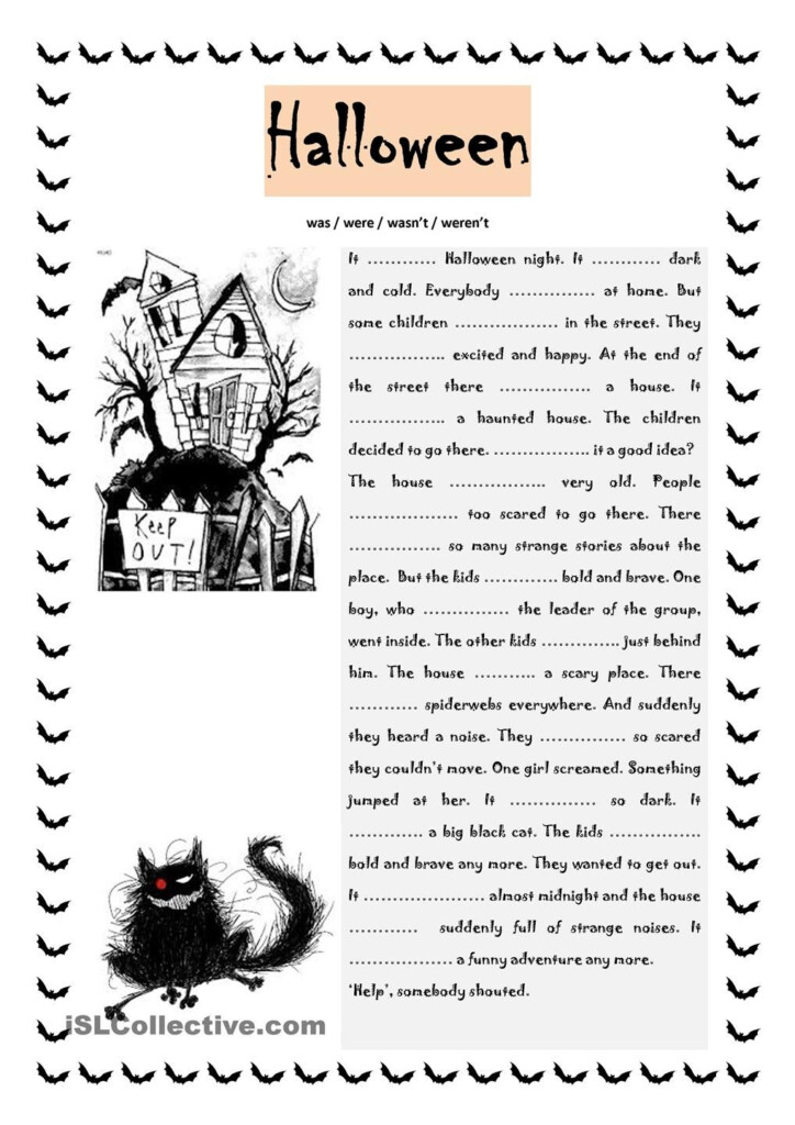 Halloween Was Were Halloween Worksheets Halloween Reading 