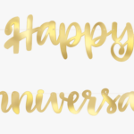 Happy Anniversary Banner Png Calligraphy Free Transparent Clipart