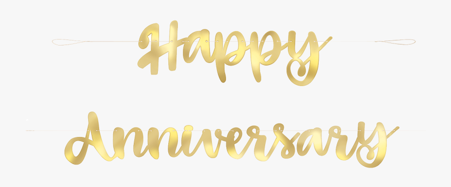 Happy Anniversary Banner Png Calligraphy Free Transparent Clipart 