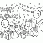 Happy Birthday Card For Boys Coloring Page For Kids Holiday Coloring