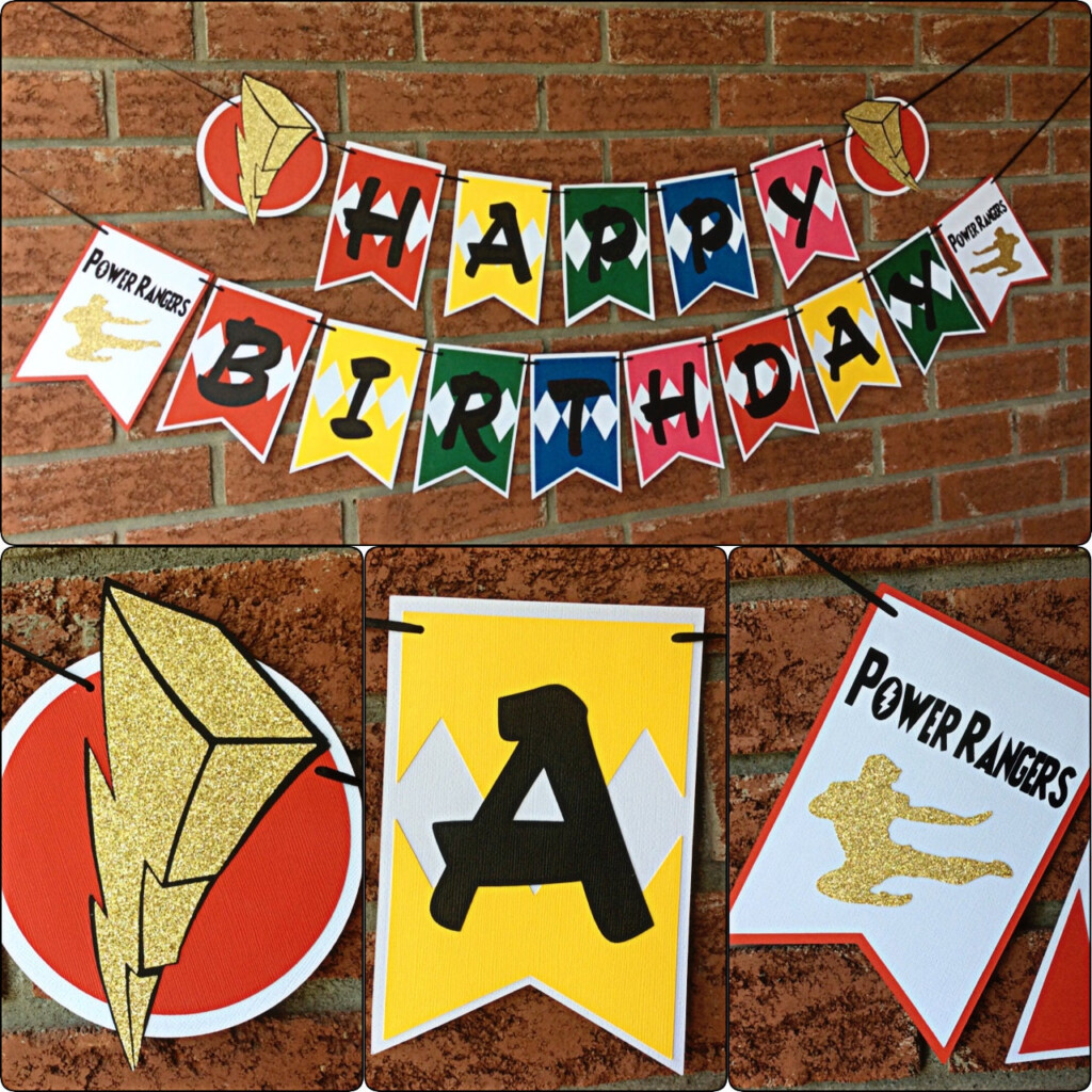 Happy Birthday Power Rangers Birthday Banner Power Rangers