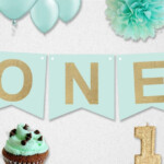 High Chair Banner First Birthday INSTANT DOWNLOAD ONE