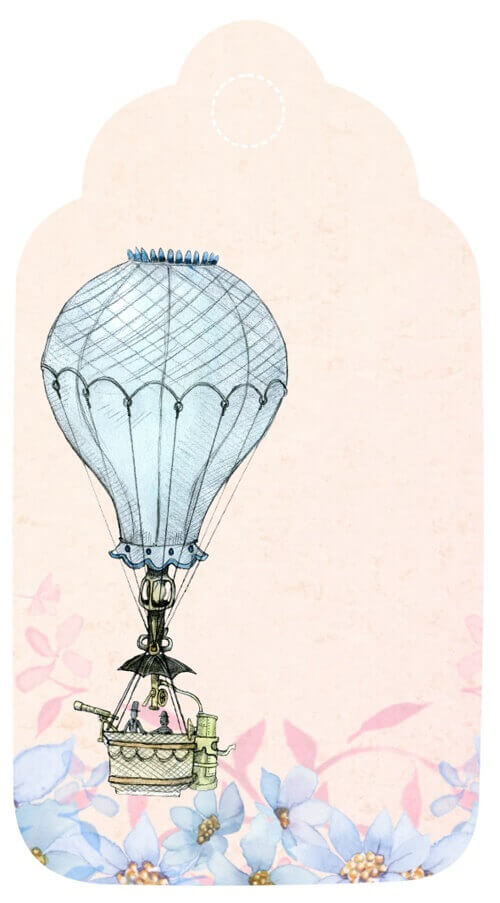 Hot Air Balloon Gift Tag Template Free Printable Papercraft Templates