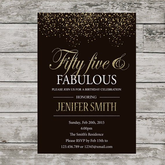 Items Similar To 55th Birthday Invitation For Women PRINTABLE Fifty