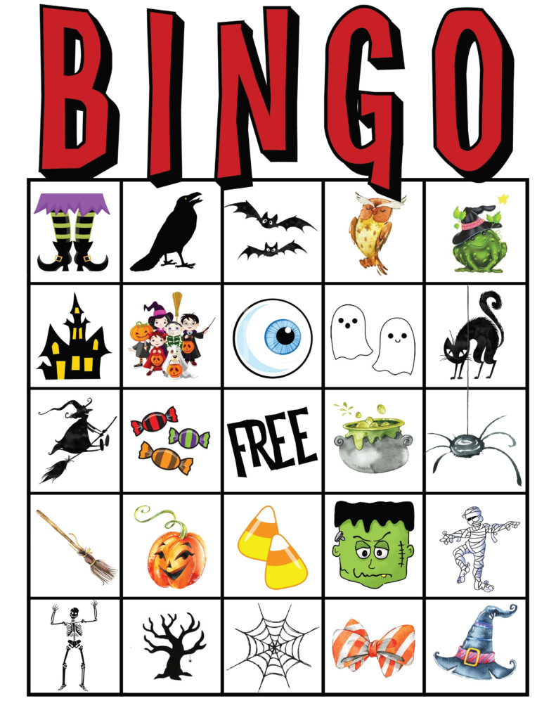 Kids Halloween Party BINGO Cards FREE PRINTABLE Halloween Kids 