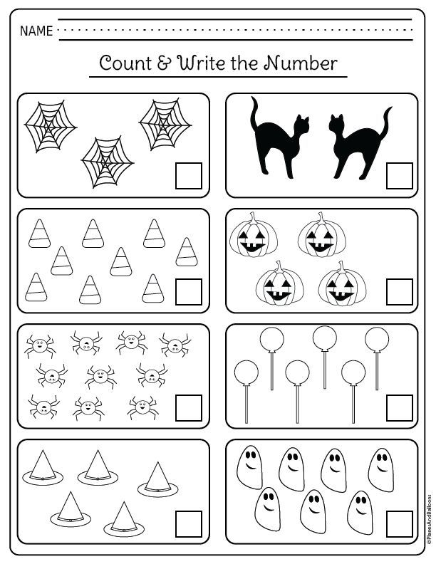 Kindergarten Halloween Worksheets Free Printable PDF Halloween Math