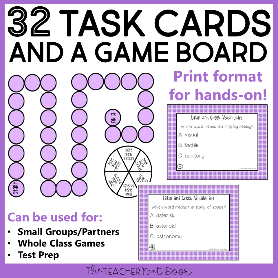 Latin And Greek Roots Game Print And Digital The Teacher Next Door
