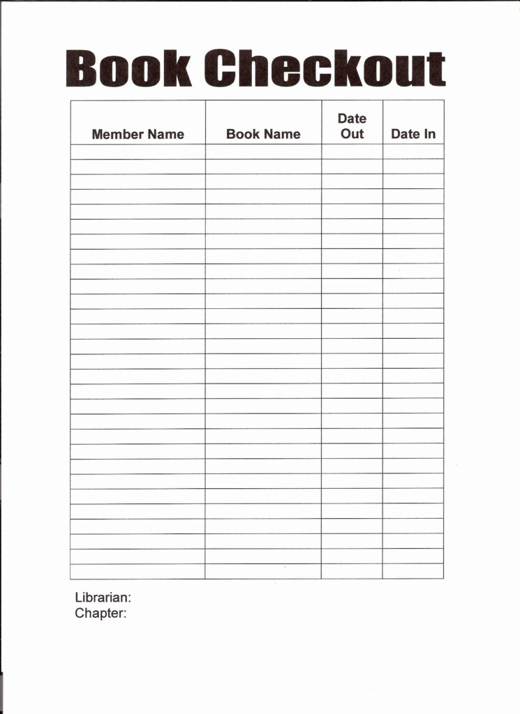Library Checkout Card Template Fresh Best S Of Book Check Out Sheet 