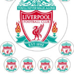 LIVERPOOL FOOTBALL LOGO Edible Cup Cake Topper Icing Wafer Birthday