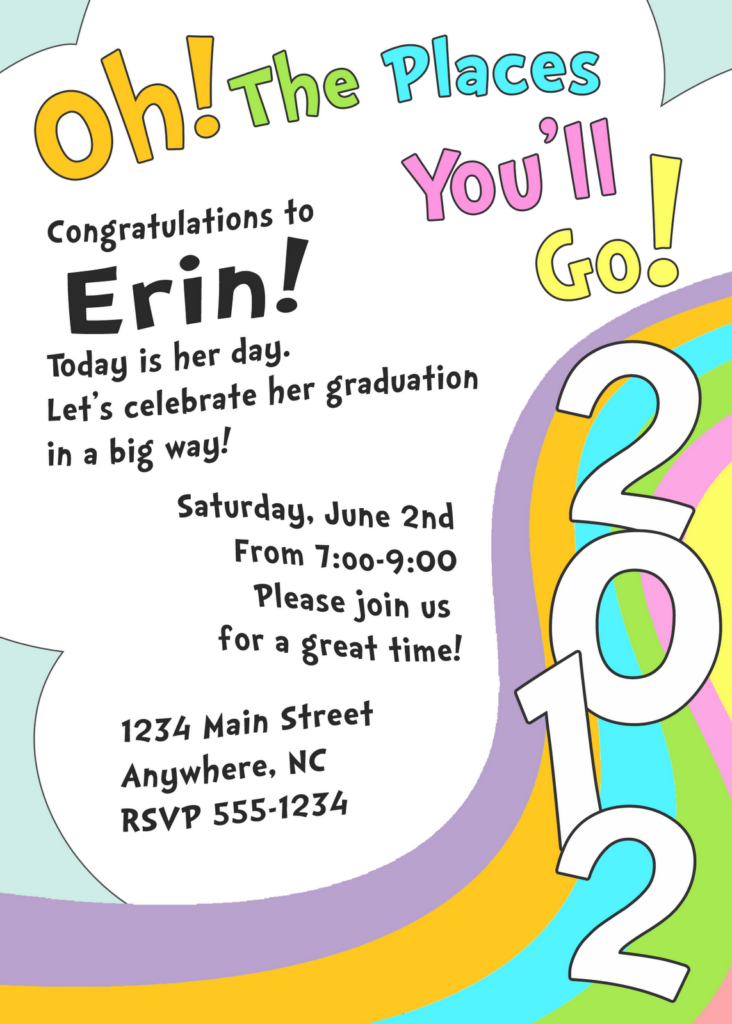 Meghily s Oh The Places You ll Go Graduation Invite