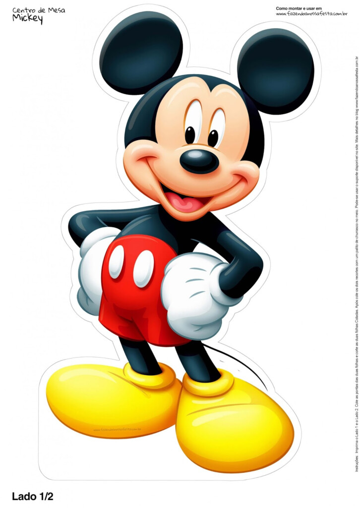 Mickey Mouse Free Printable Centerpieces Oh My Fiesta In English