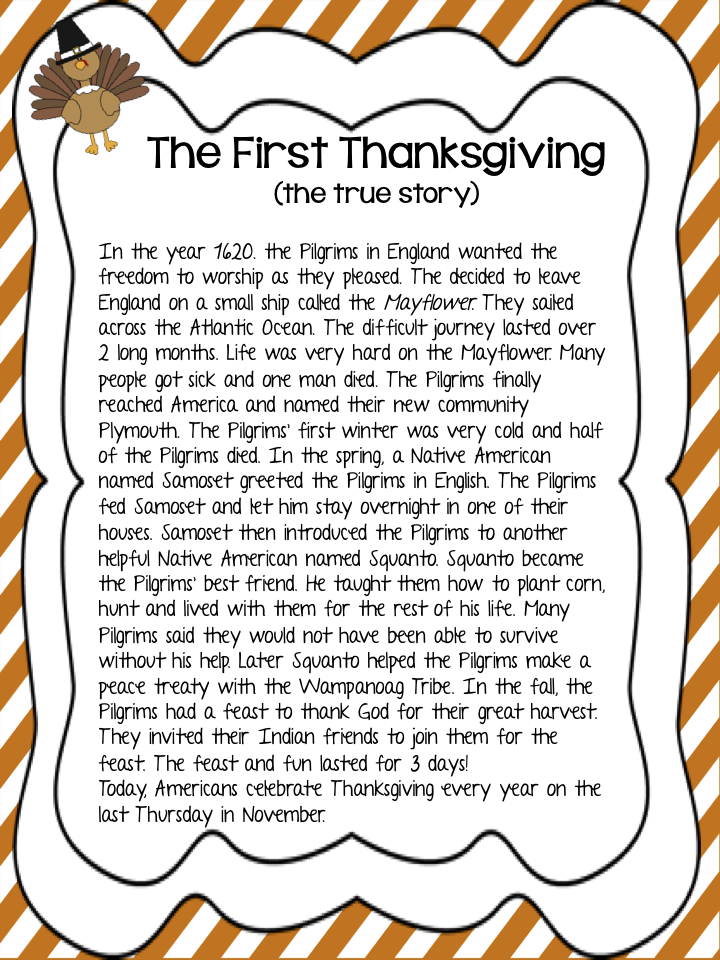 Mrs MeGown s Second Grade Safari The First Thanksgiving With A 