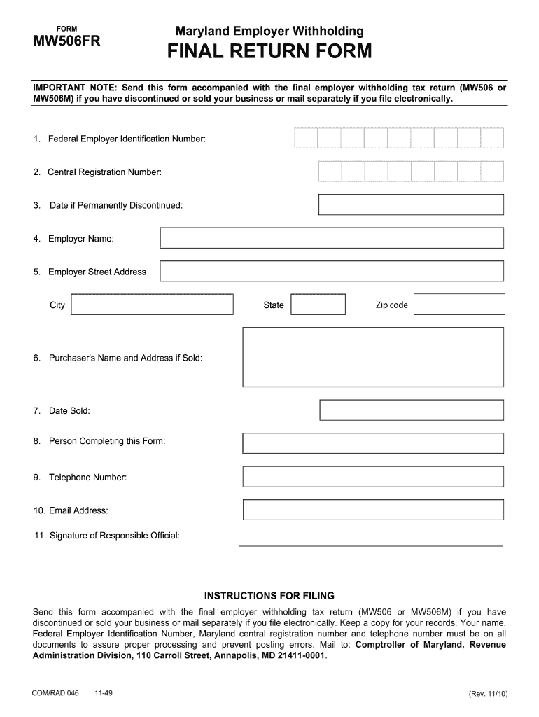 Mw506 Fill Online Printable Fillable Blank PDFfiller