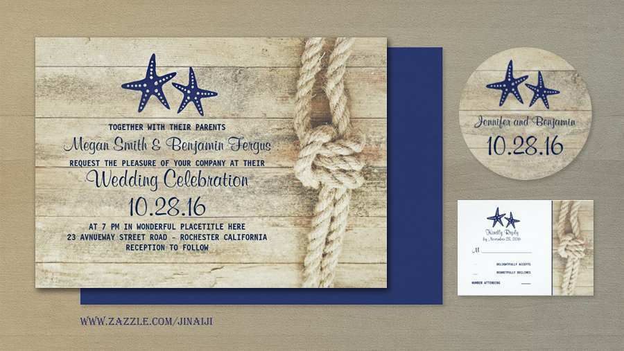 Nautical Wedding Invitation Template Free Cards Design Templates