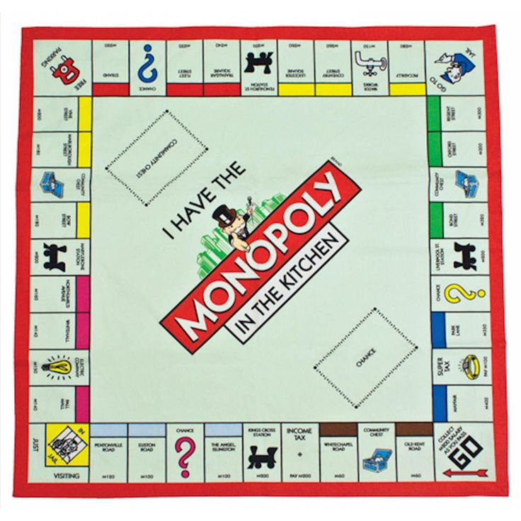Not Sure About A Square Tea Towel Monopoly Game Monopoly Monopoly Board