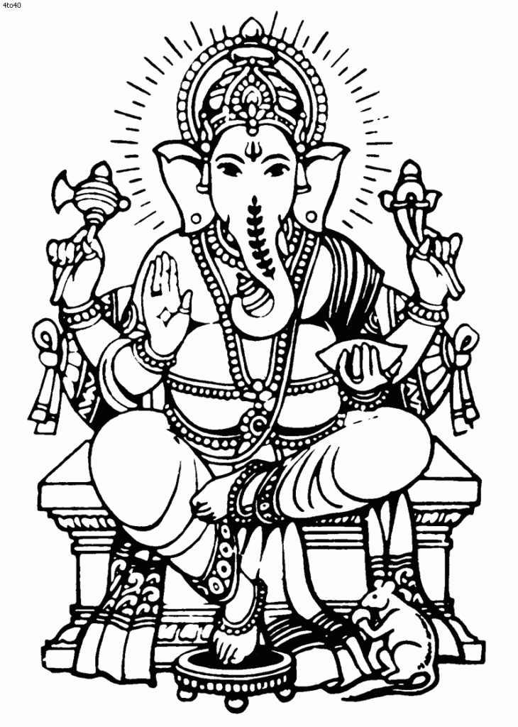 Outline Goddess Ganesh Ganesha Drawing Lord Ganesha Paintings 