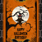 Owl Says Happy Halloween Birthday Free Happy Birthday ECards 123