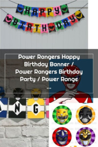 Power Rangers Happy Birthday Banner Power Rangers Birthday In 2020
