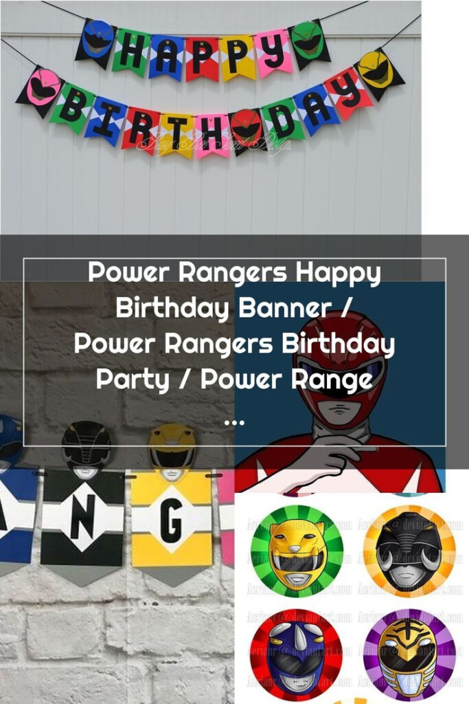 Power Rangers Happy Birthday Banner Power Rangers Birthday In 2020 