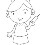 Print Coloring Image Careers Coloring Pages Nurse Art Color