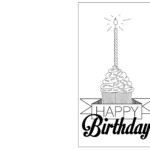 Print Out Black And White Birthday Cards Birthday Card Template